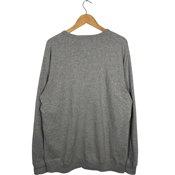 Wings + Horns Classic Heather Gray French Terry Crewneck Sweatshirt mens size XL - Picture 2 of 6